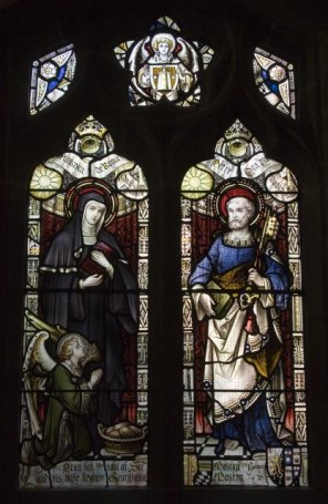 로마의 성녀 프란치스카와 사도 성 베드로_photo by Martin Crampin_in Cathedral Church of Our Lady of Sorrows in Wrexham_England.jpg